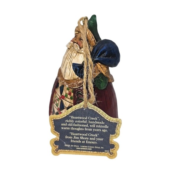 Jim Shore Santa Carrying Toy Sack 3.75" Heartwood Creek Ornament By Enesco VTG - Picture 5 of 12